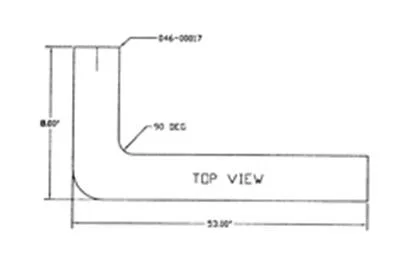 046-00563 – CUMMINS NW Generator Exhaust Pipe, Use With Cummins Onan Generators 90 Degree Bend Pipe 53 Inch 1-1/2 Inc...